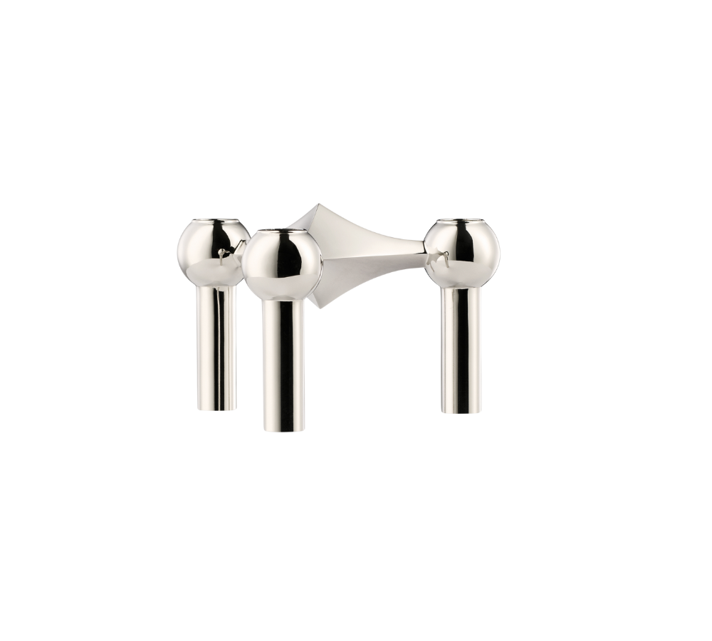 Nagel lysestage - krom